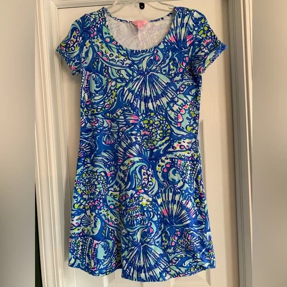 Lily Pulitzer Tammy dress in Brilliant Blue Ceviche - Picture 2 of 6
